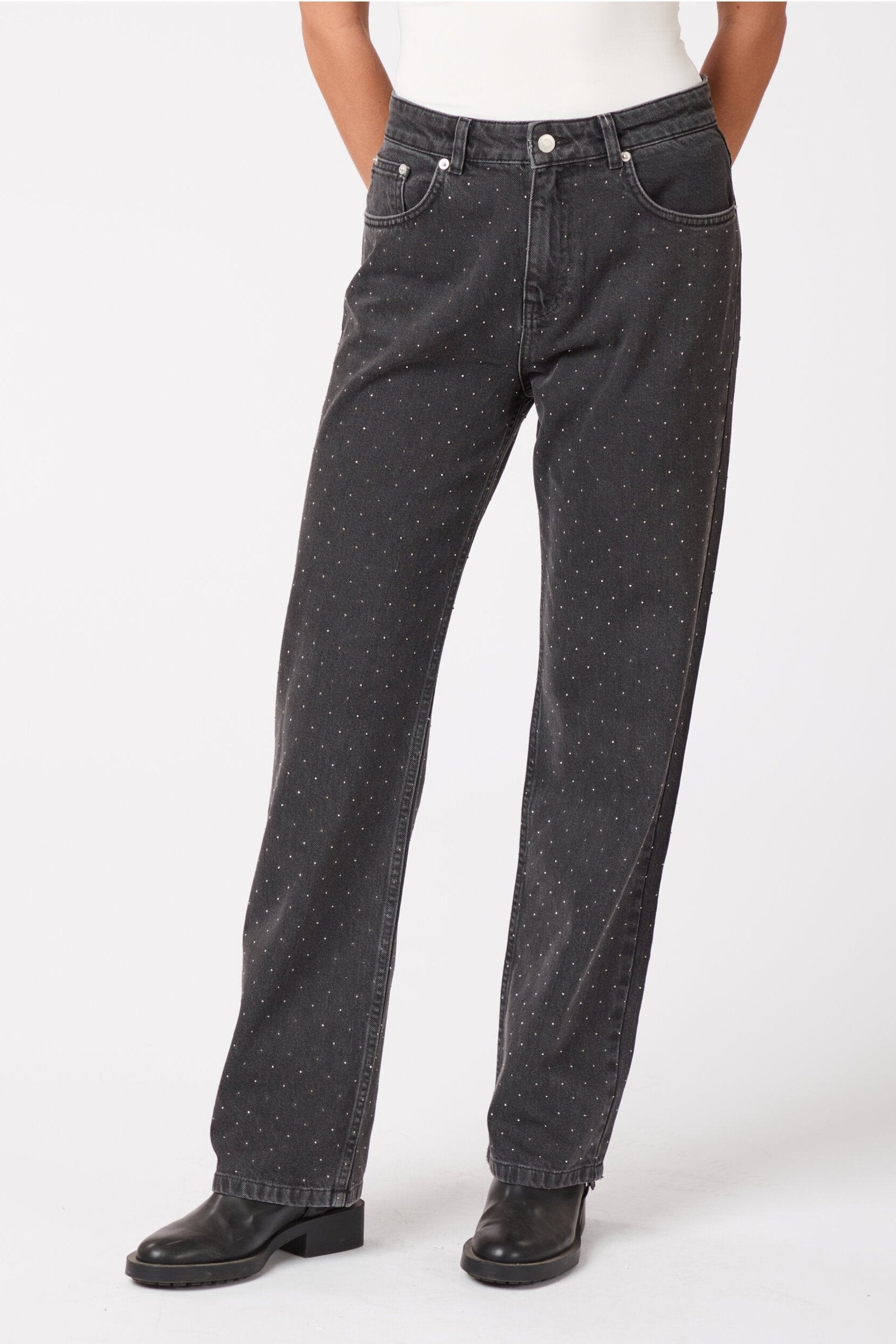 Neo Noir  Simona Bedazzled jeans - sort/grå