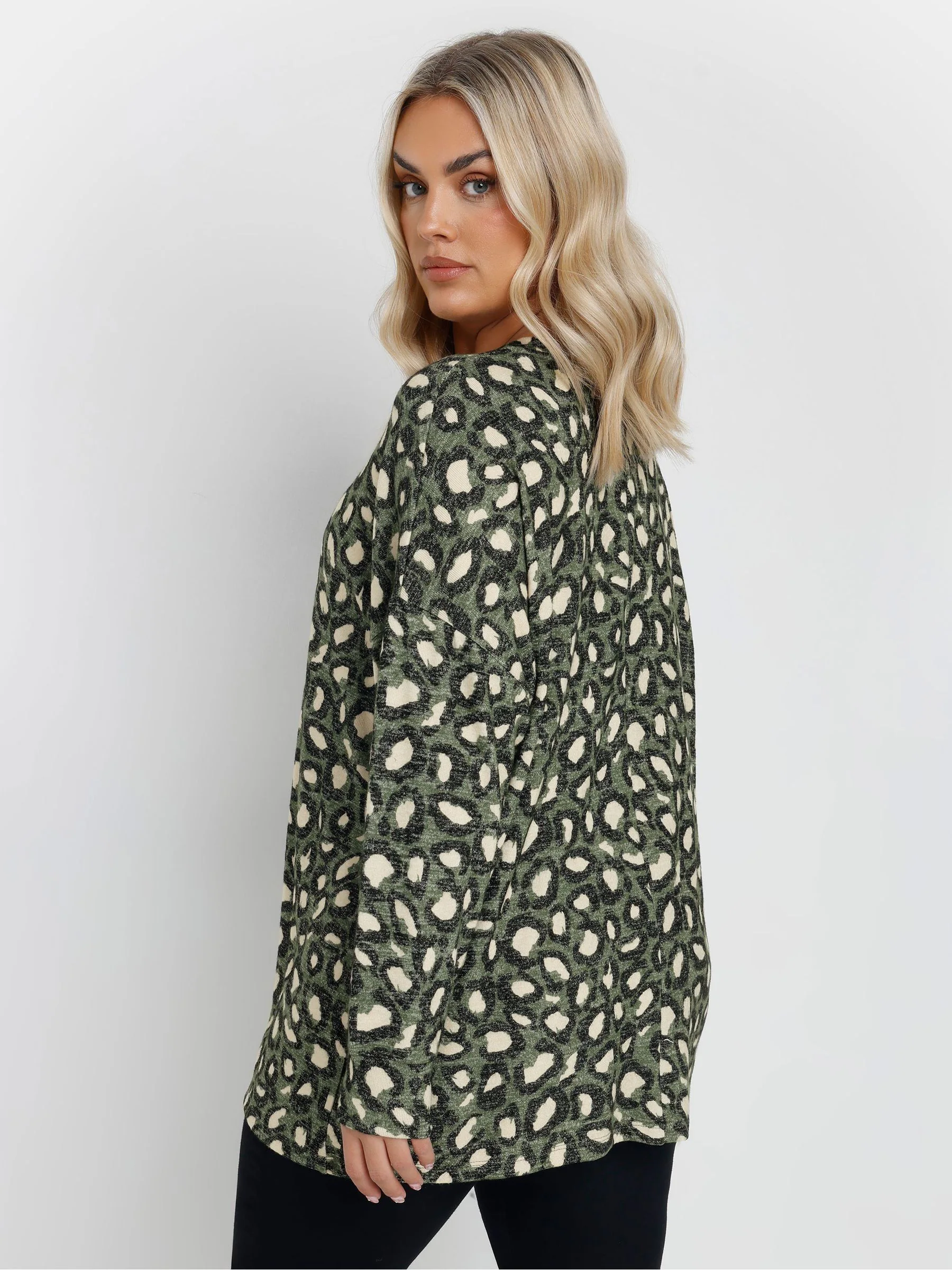 Yours Curve Leopard Print Jumper