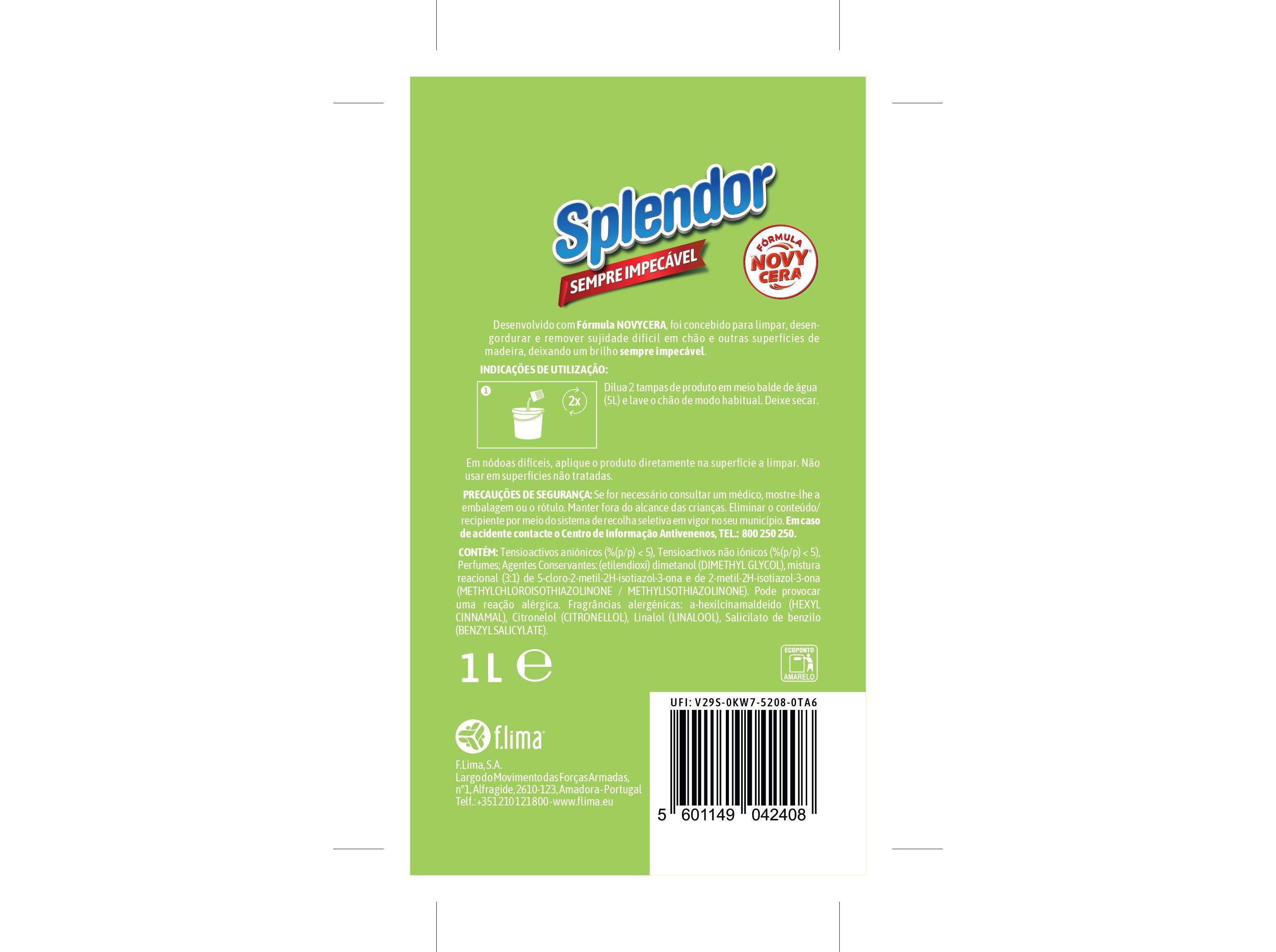 LIMPEZA CHÃO SPLENDOR MADEIRAS 1L