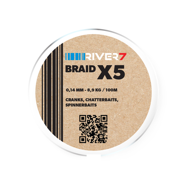 Tresse River7 R7 5X PE Braid White 100m