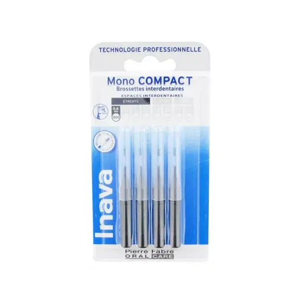 Pincéis Inava Mono Compactos para Espaços Estreitos de 0,6 mm, Pretos, 4 Unidades