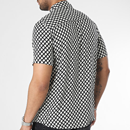 Chemise Manches Courtes Noir Blanc