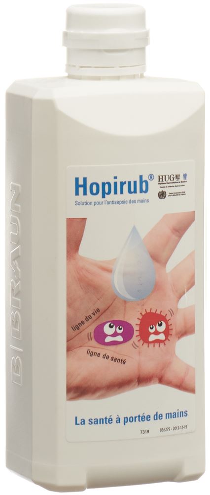 HOPIRUB Händedesinfektion<br>500 ml, Ovalflasche, flüssig
