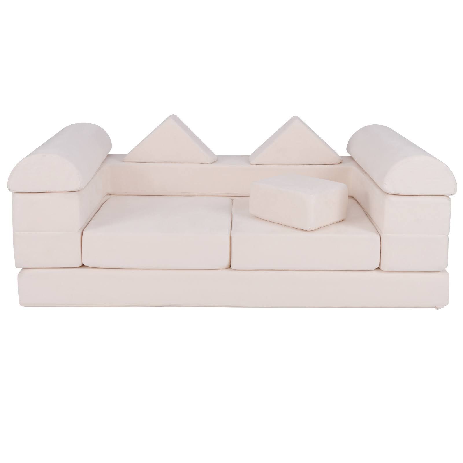 Costway Schaumstoffblock-Sofa FB32488 9-teilig 66 x 51 x 130cm Grau