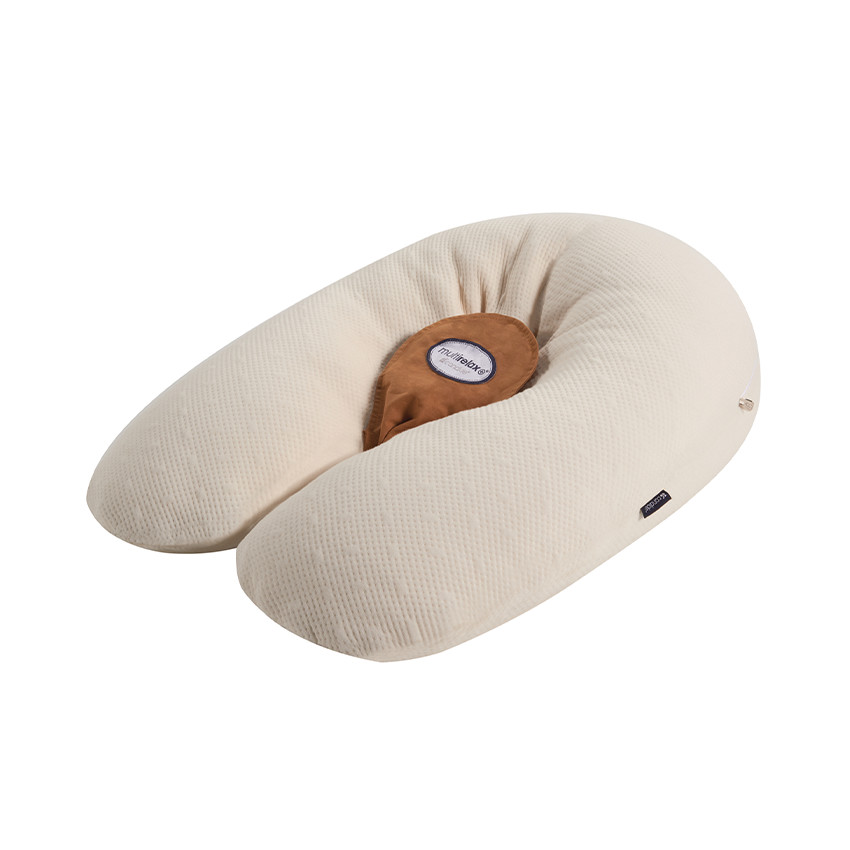 Coussin de maternité 3 en 1 Multirelax+ coton organique - Beige/Camel