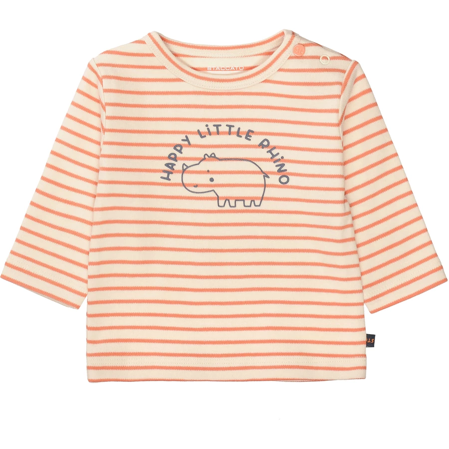 Staccato Shirt orange gestreift