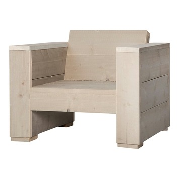 Loungestoel Marlind zand steigerhout