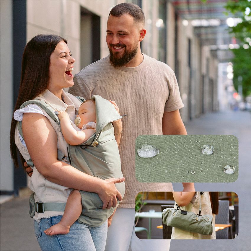 Porte-bébé évolutif Moov Boost - Vert sauge - Ecru