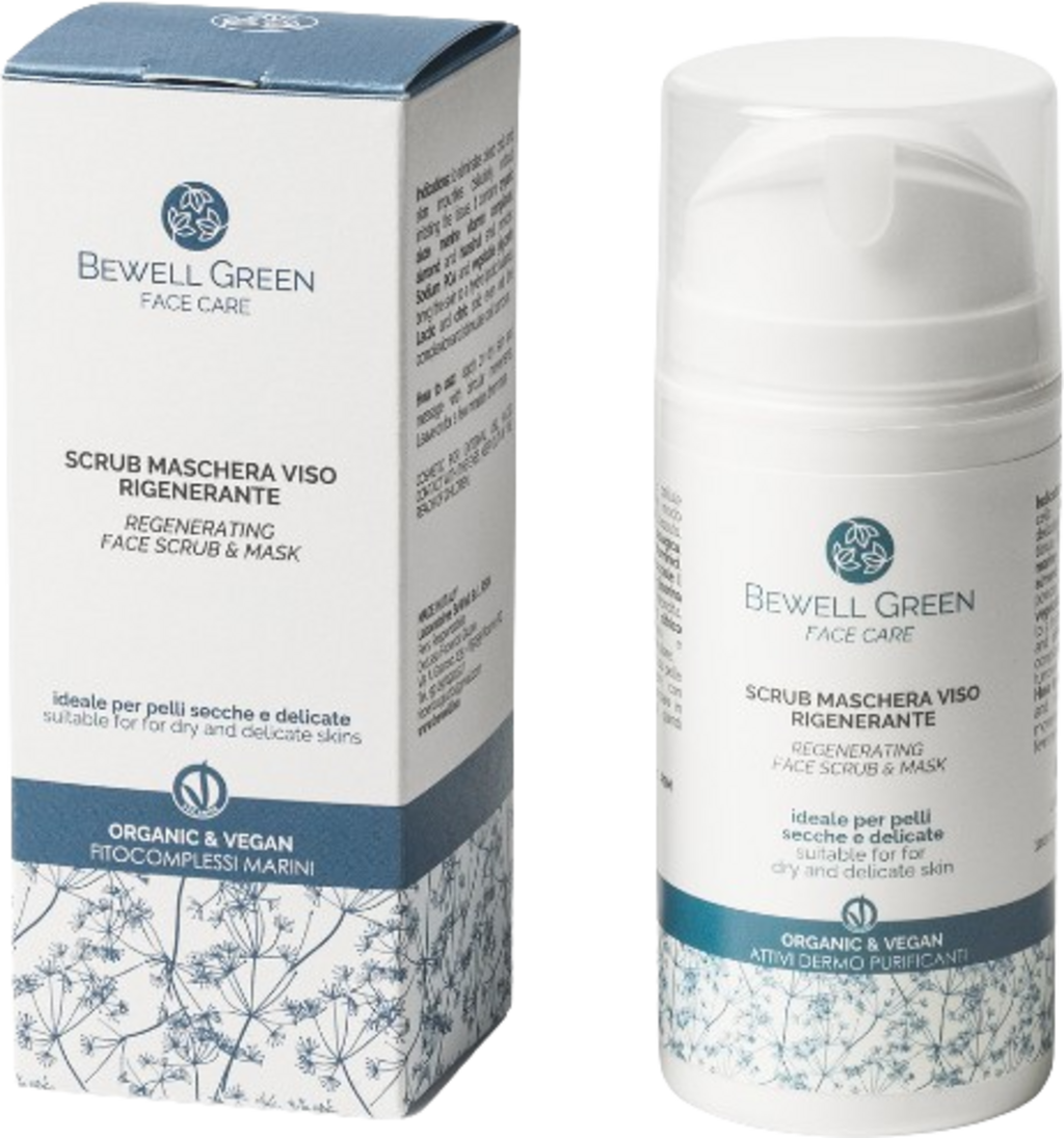 BeWell Green  2in1 Regenerating Face Scrub Mask, 100 ml