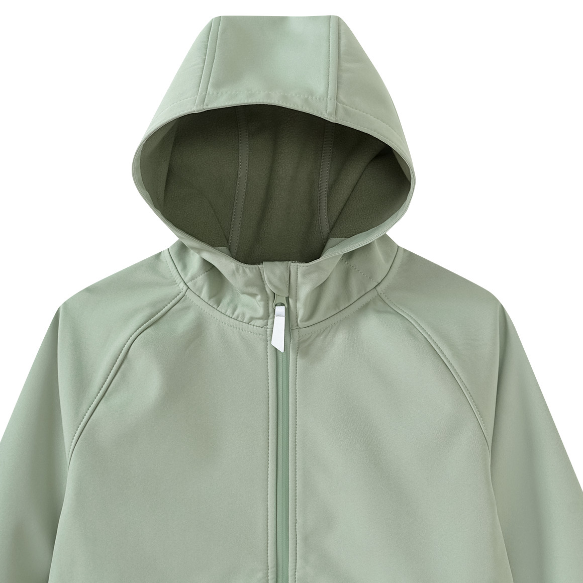 Yigga Kinder Softshelljacke mit Kapuze salbei