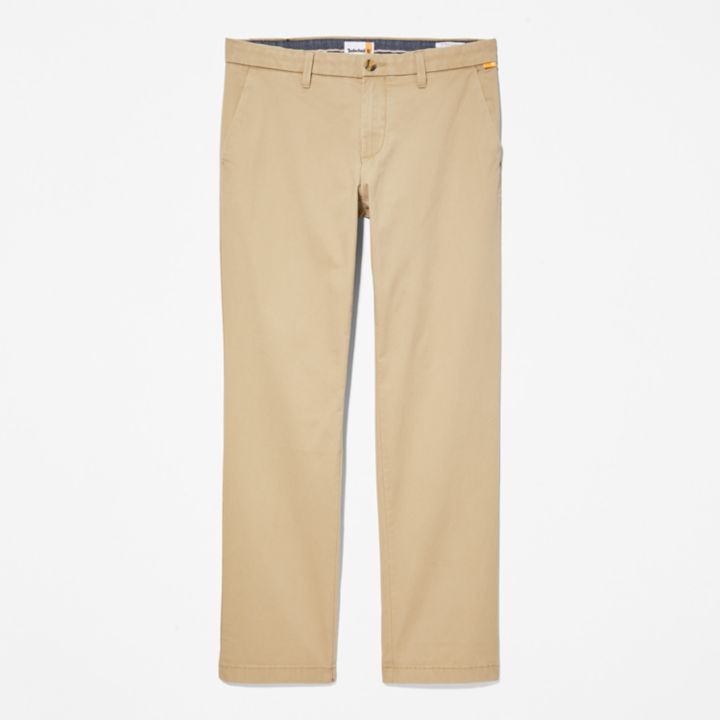 Calça chino Squam Lake Stretch para homem na cor bege.