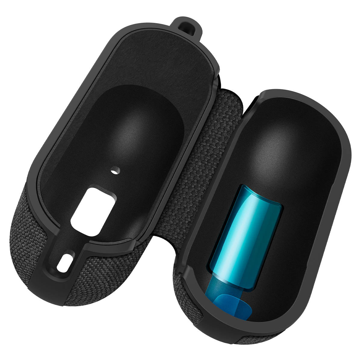 AirPods Pro 2 / AirPods Pro Urban Fit Hardcase Schutzhülle Abdeckung mit Schlüsselring (ACS05483) - Schwarz