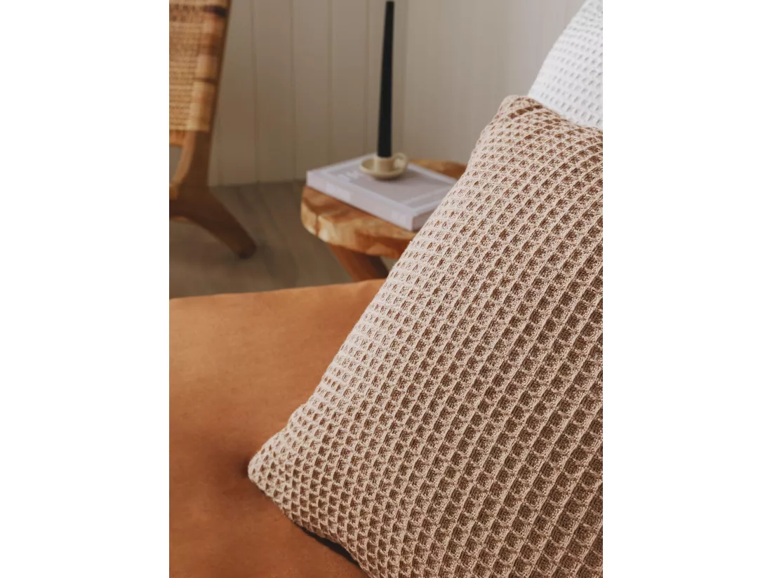 Housse de coussin Amalia Marron clair 45x45 cm