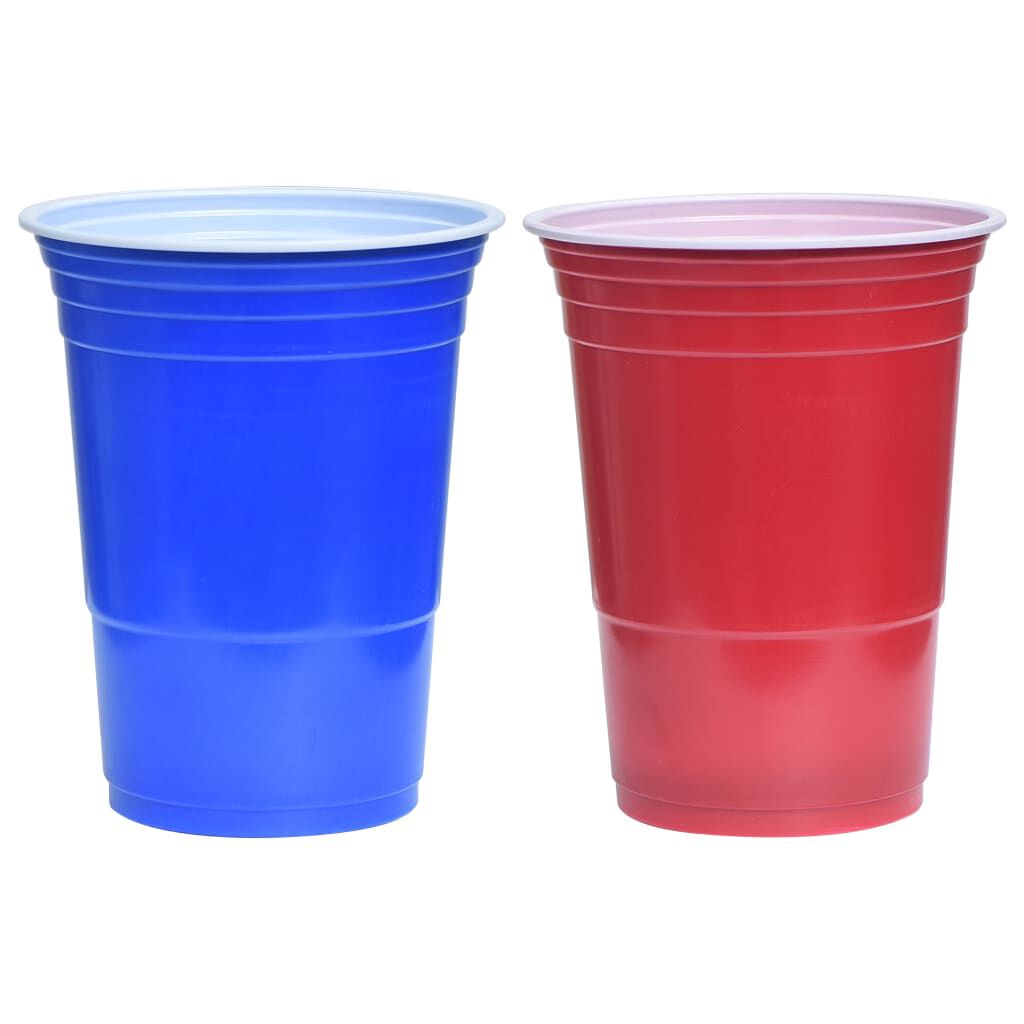 vidaXL Tafelbierpongset, 0,5 L, kunststof