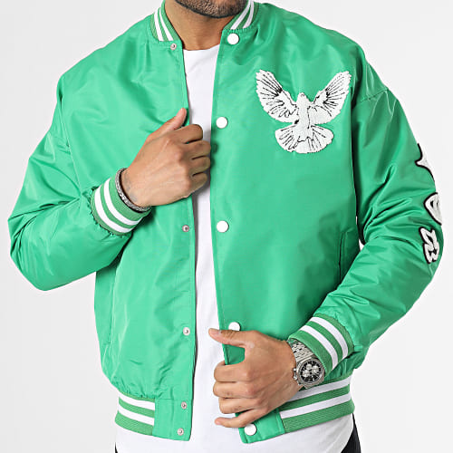 Veste Teddy Vert