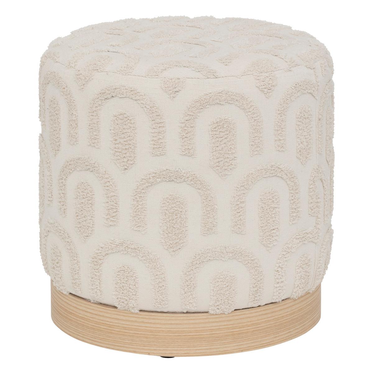 POUF TUFTE COPAS BLANC