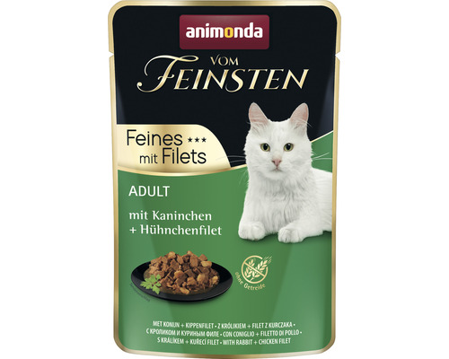 Animonda Finest natvoer voor katten met konijn & kipfilet, 85g
