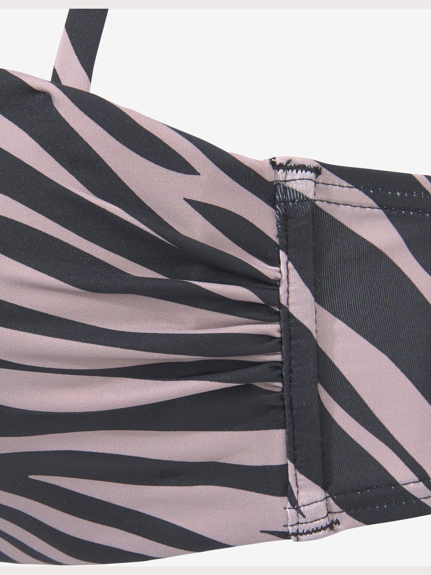 Haut de bikini bandeau à armatures imprimé zébré élégant