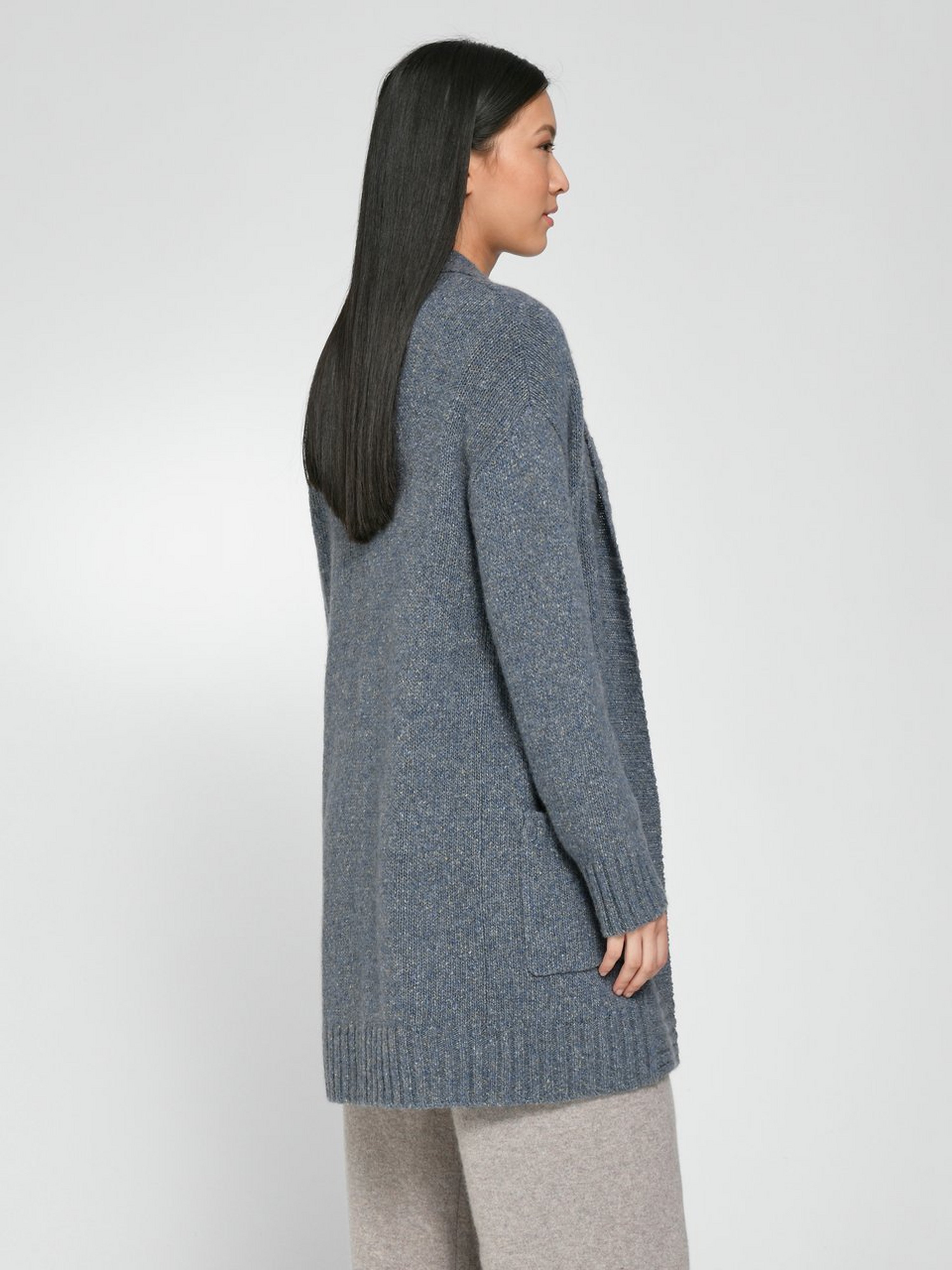 Long-Strickjacke