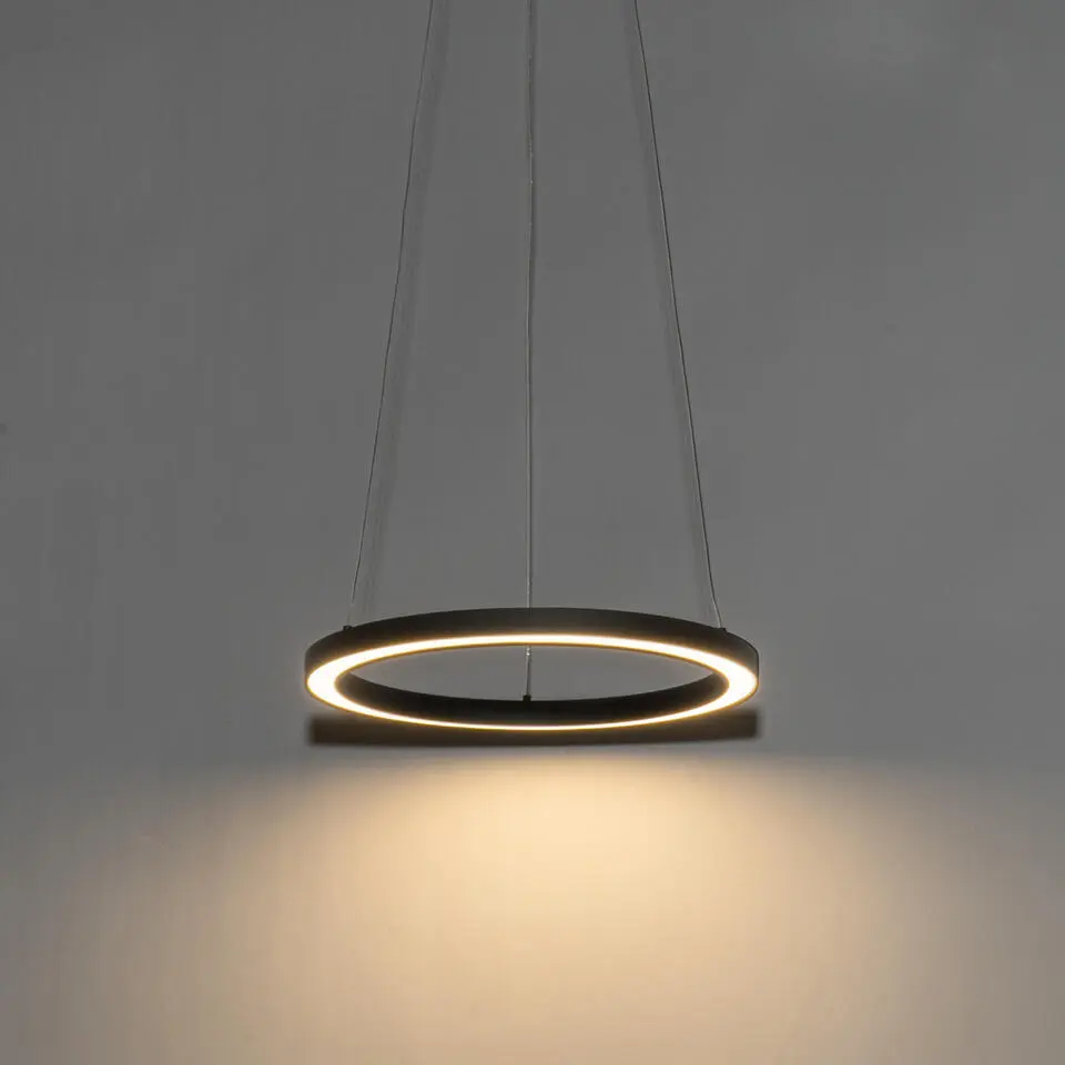 Qazqa professional hanglampen girello zwart geïntegreerde led