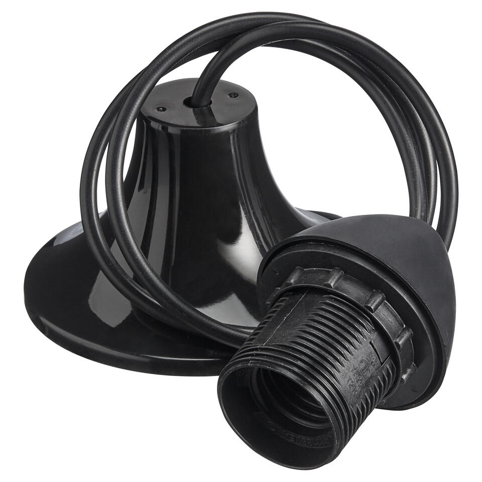 Snoerpendel E27 Zwart