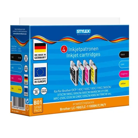 Stylex Druckerpatronen für Brother, 4er Set