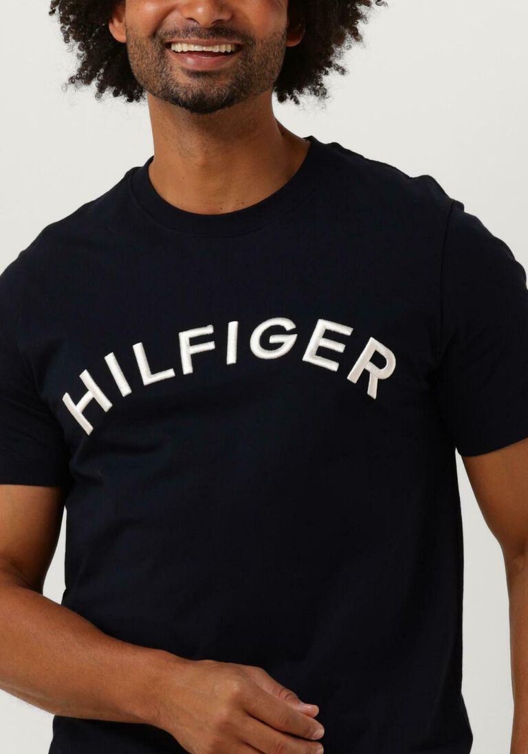 TOMMY HILFIGER donkerblauwe tommy hilfiger t-shirt hilfiger arched tee