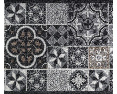 Vuilopvangende loper Tegels Antra antraciet 66x150 cm