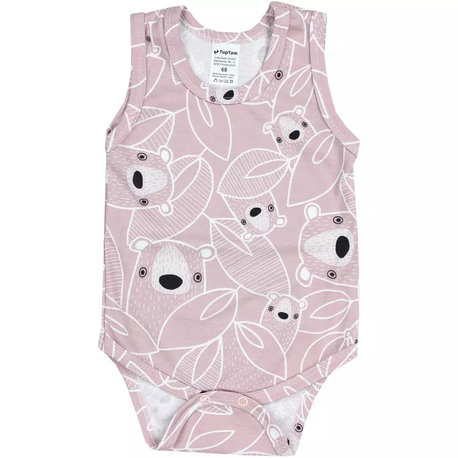 TupTam Baby Mädchen Achselbody 5er Pack rosagrau
