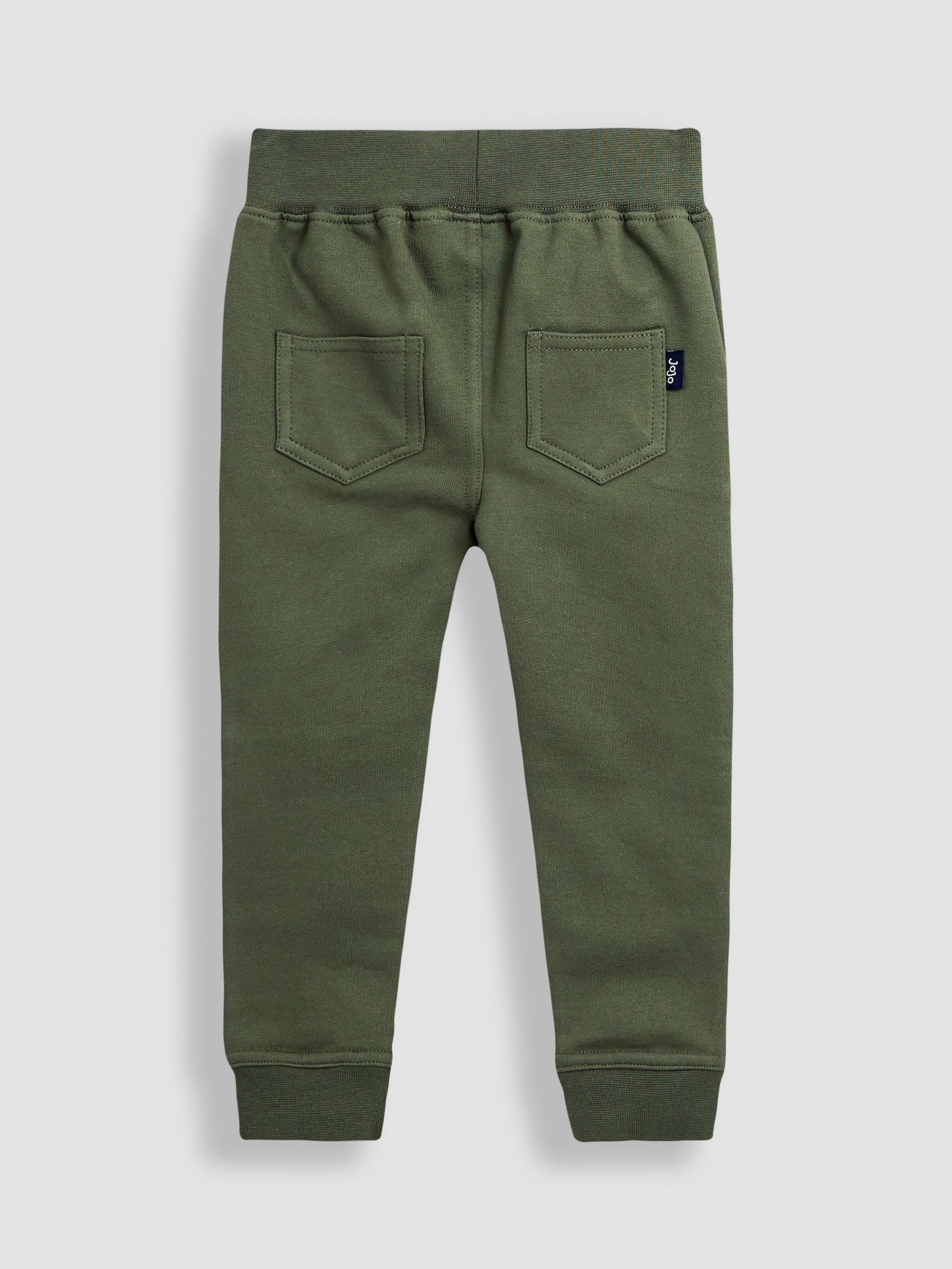 Blauw T-Rex - JoJo Maman Bébé 2-Pack Appliqué Knie & Effen Joggingbroeken