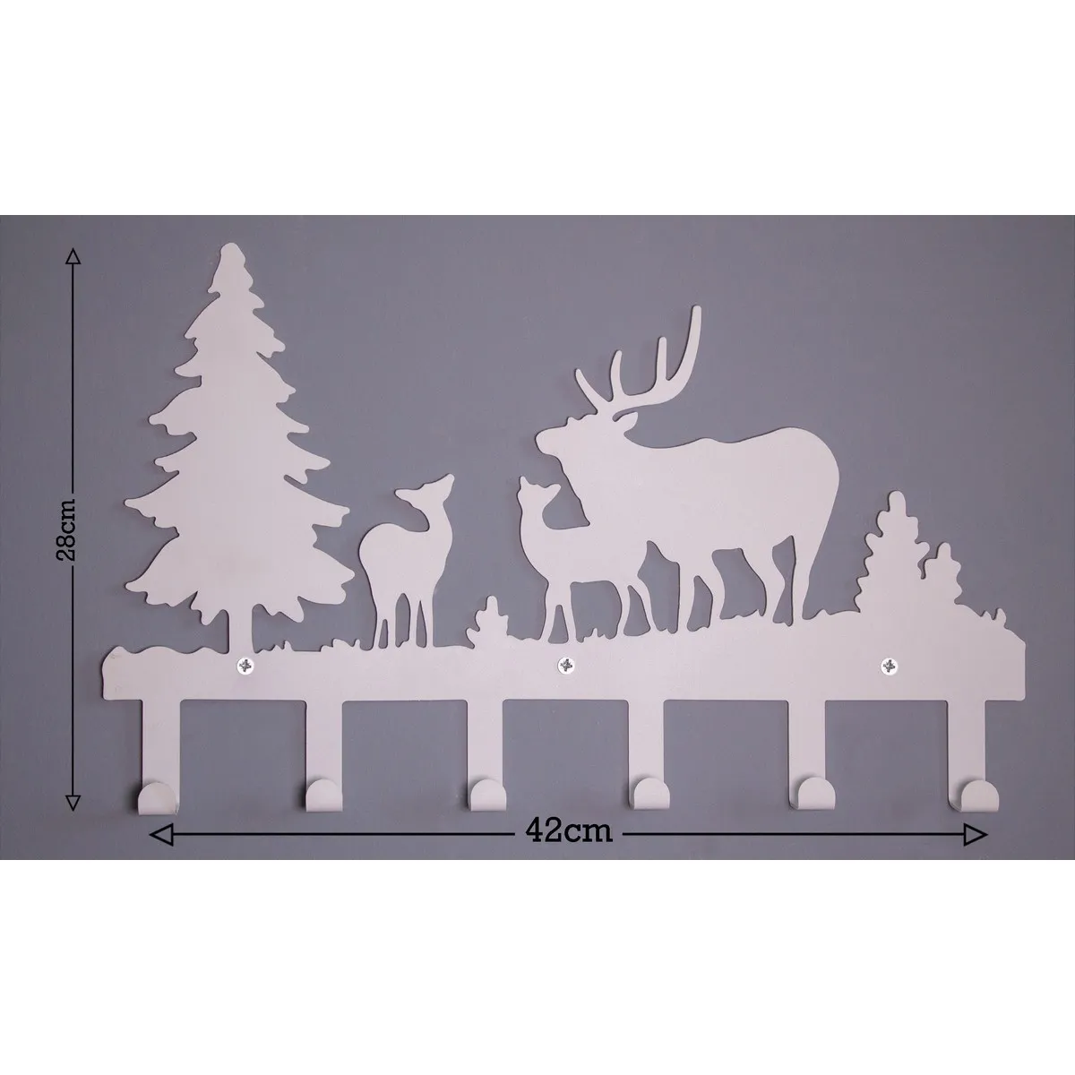 Epikasa Porte-Manteau Murale Forêt 1 - Blanc