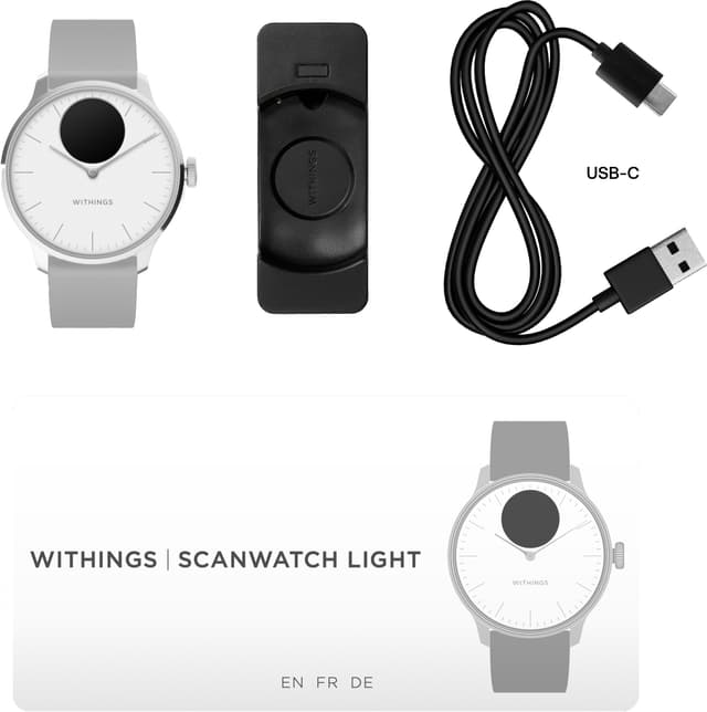 Withings ScanWatch Light hybrid-smartwatch 37mm (hvid)