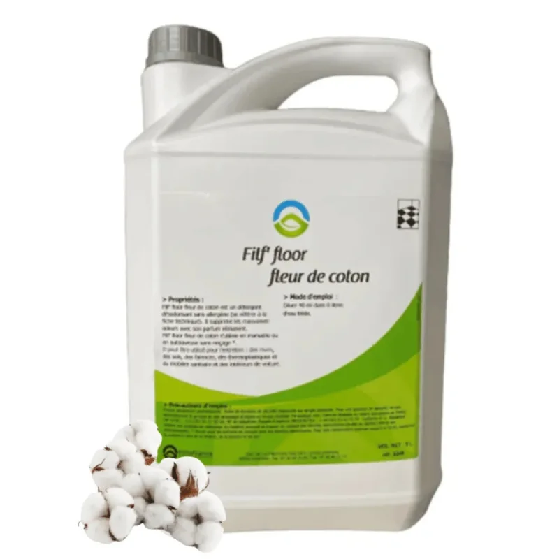 FILFA FRANCE - Filf'floor - Détergent, désodorisant sol 2D - Parfum Fleurs de coton - 5L