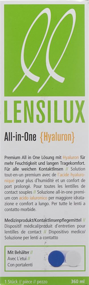 LENSILUX All-in-One Hyaluron Kombilösung Lös  Behälter Fl 360 ml