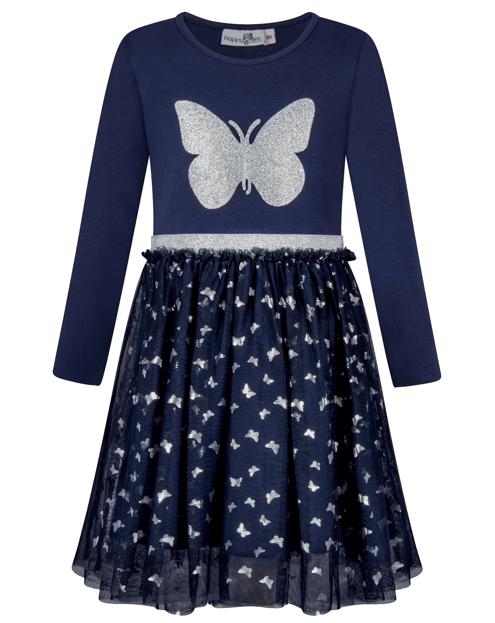 Langarmkleid MARIPOSA in navy