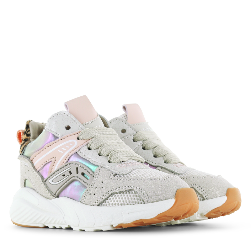 Shoesme beige sneakertje Metallic, Microfiber leer, Suède | Meisjes schoene