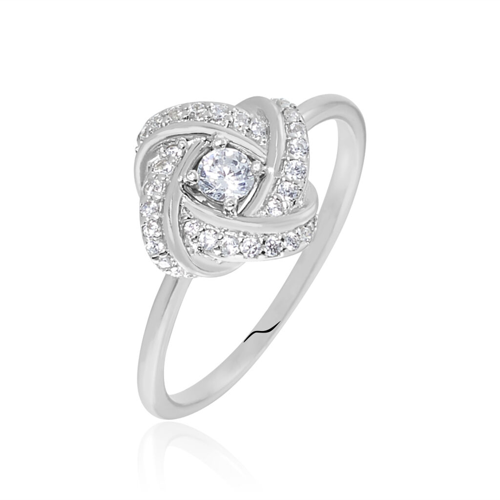 Bague Anasthase Argent Blanc Oxyde De Zirconium