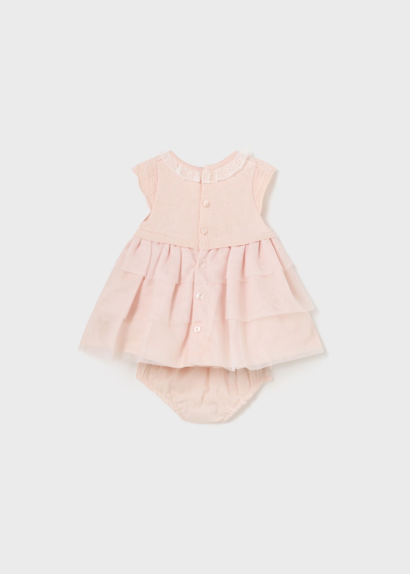 Conjunto Nata com vestido e capa de fralda para recém-nascido