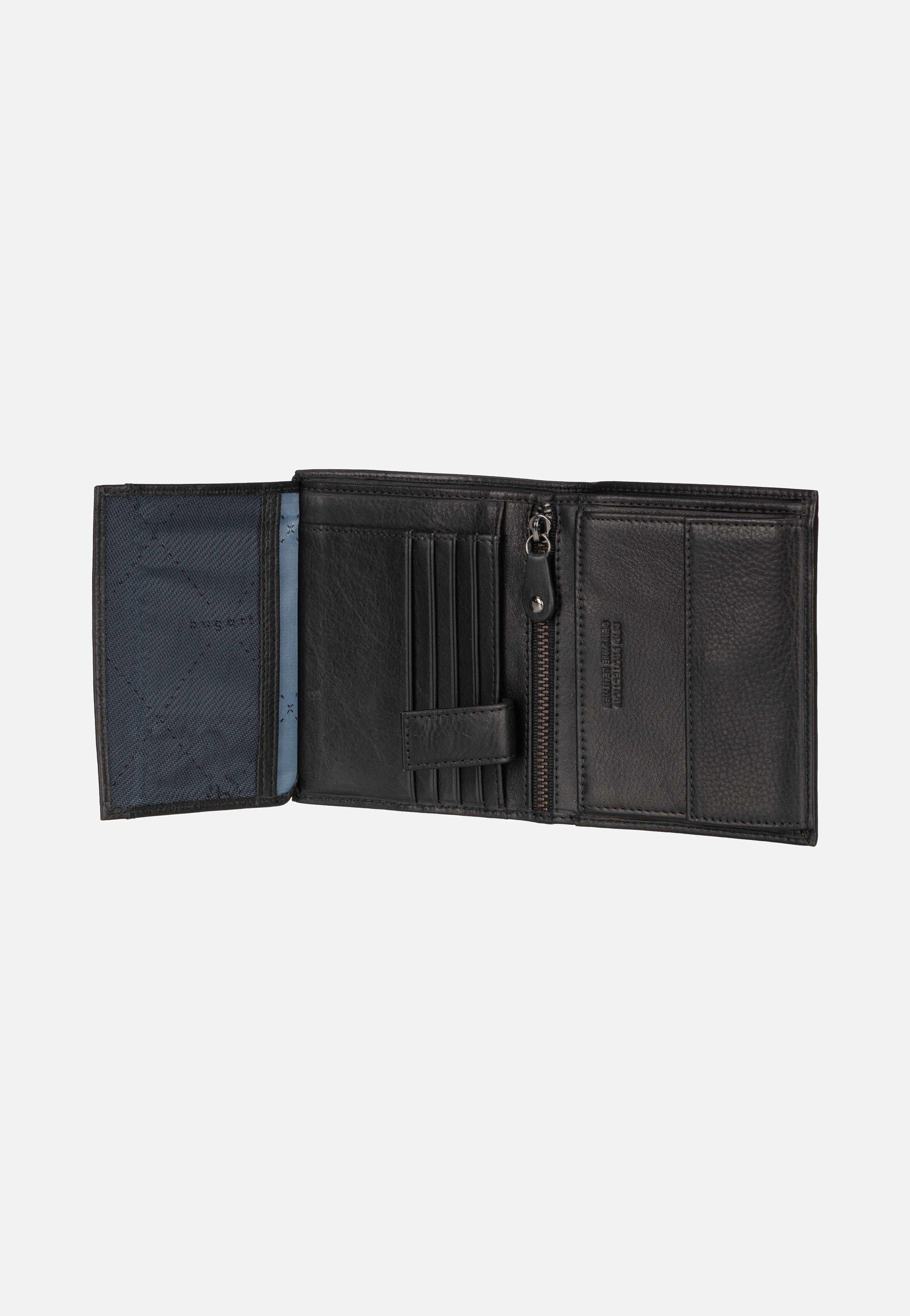 Nome Vertical with Flap II Schwarz - Portemonnaie