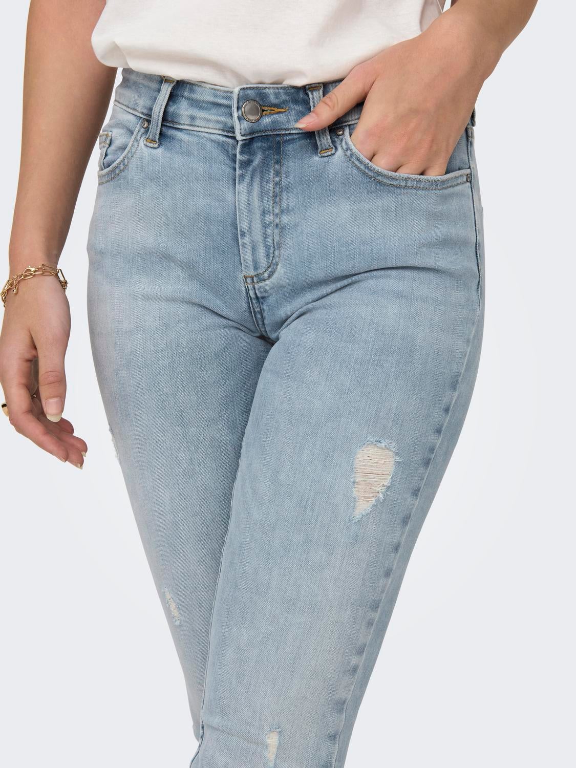 ONLBLUSH Mittlere Taille Skinny Fit Jeans Light Blue Denim