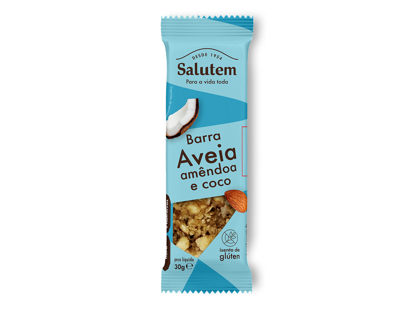 BARRA SALUTEM AVEIA AMENDOA E COCO 30G