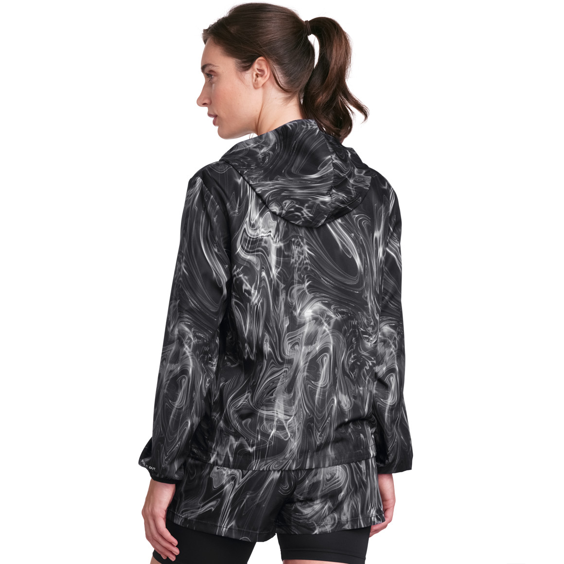 Gina Sports Damen Sport-Jacke mit Allover-Print schwarz