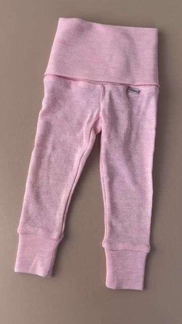 Ullbukse m/ dobbelt liv – 100% Merino, Pointelle | Ullongs