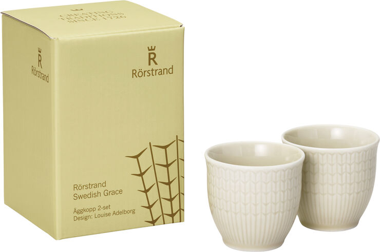 Rörstrand Swedish Grace Æggebæger 4 cl Havre 2 styk Beige