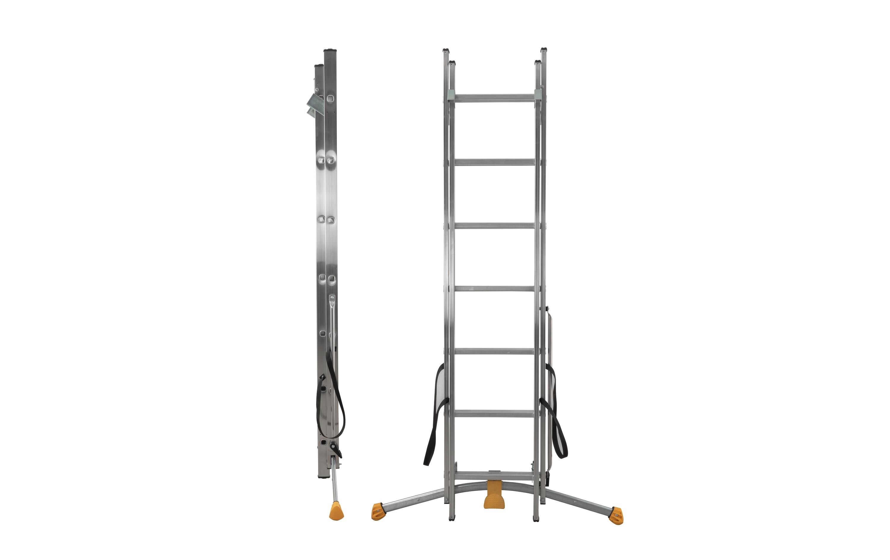 Kombileiter HobbyLOT 2 x 7 Sprossen<br>Als Schiebe- oder Bockleiter einsetzbar