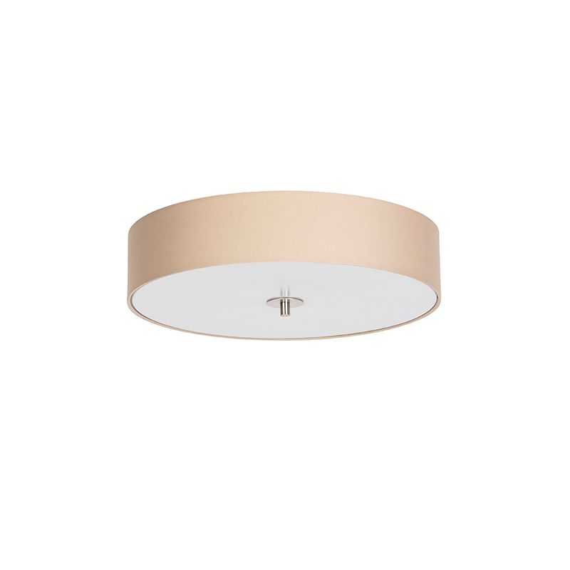 Landelijke plafondlamp beige 50 cm - Drum