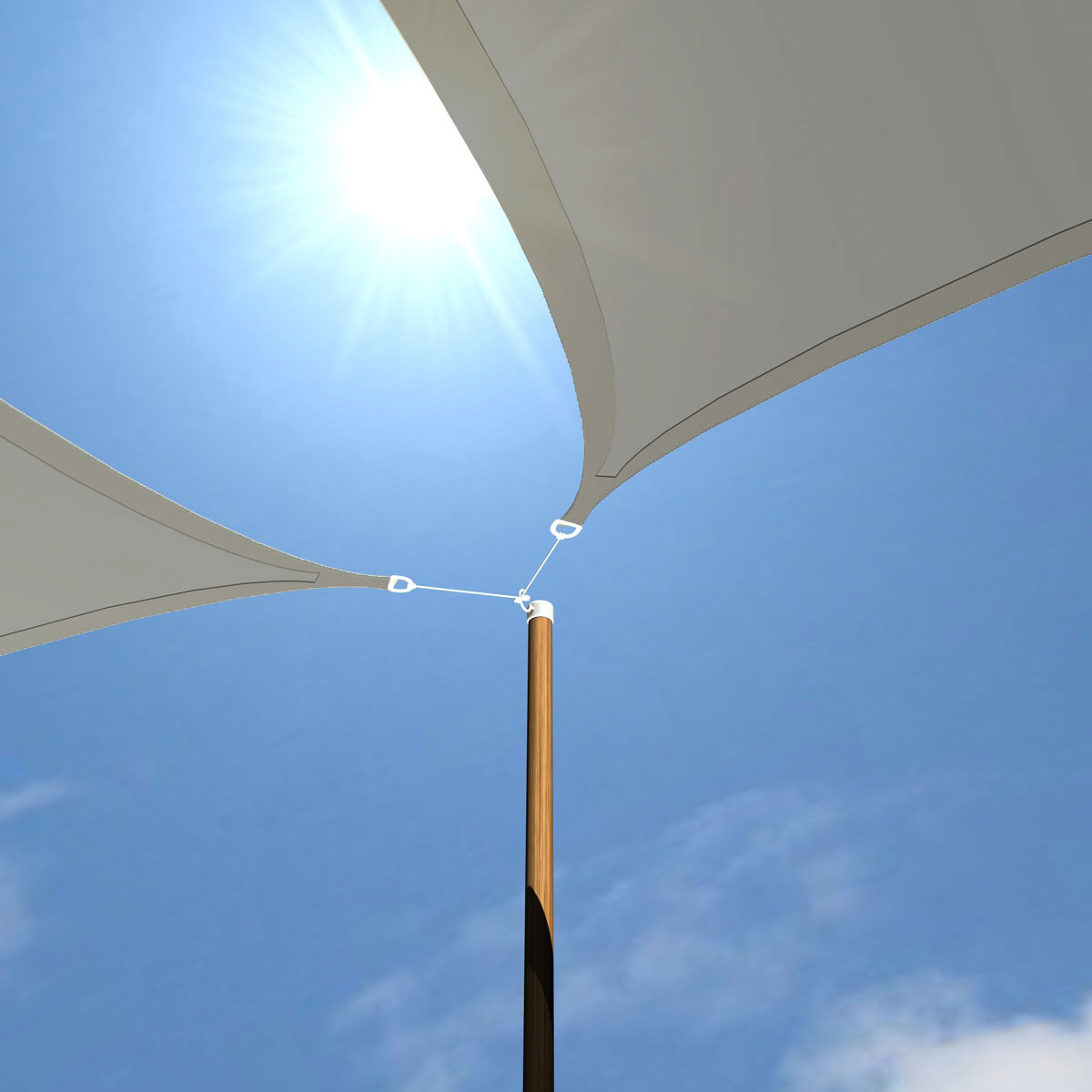 AMANKA 2 x 2 HDPE schaduwdoek - Grey