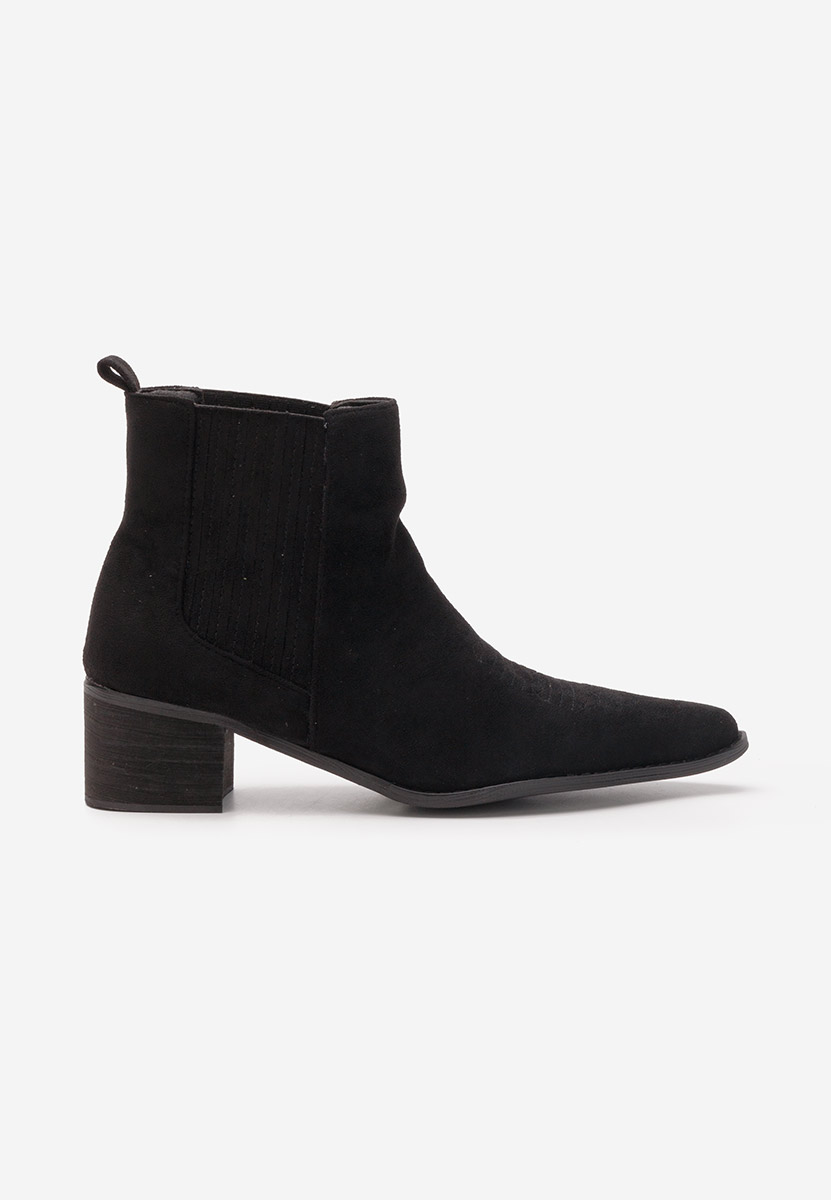 Bottines à talon noires Siania