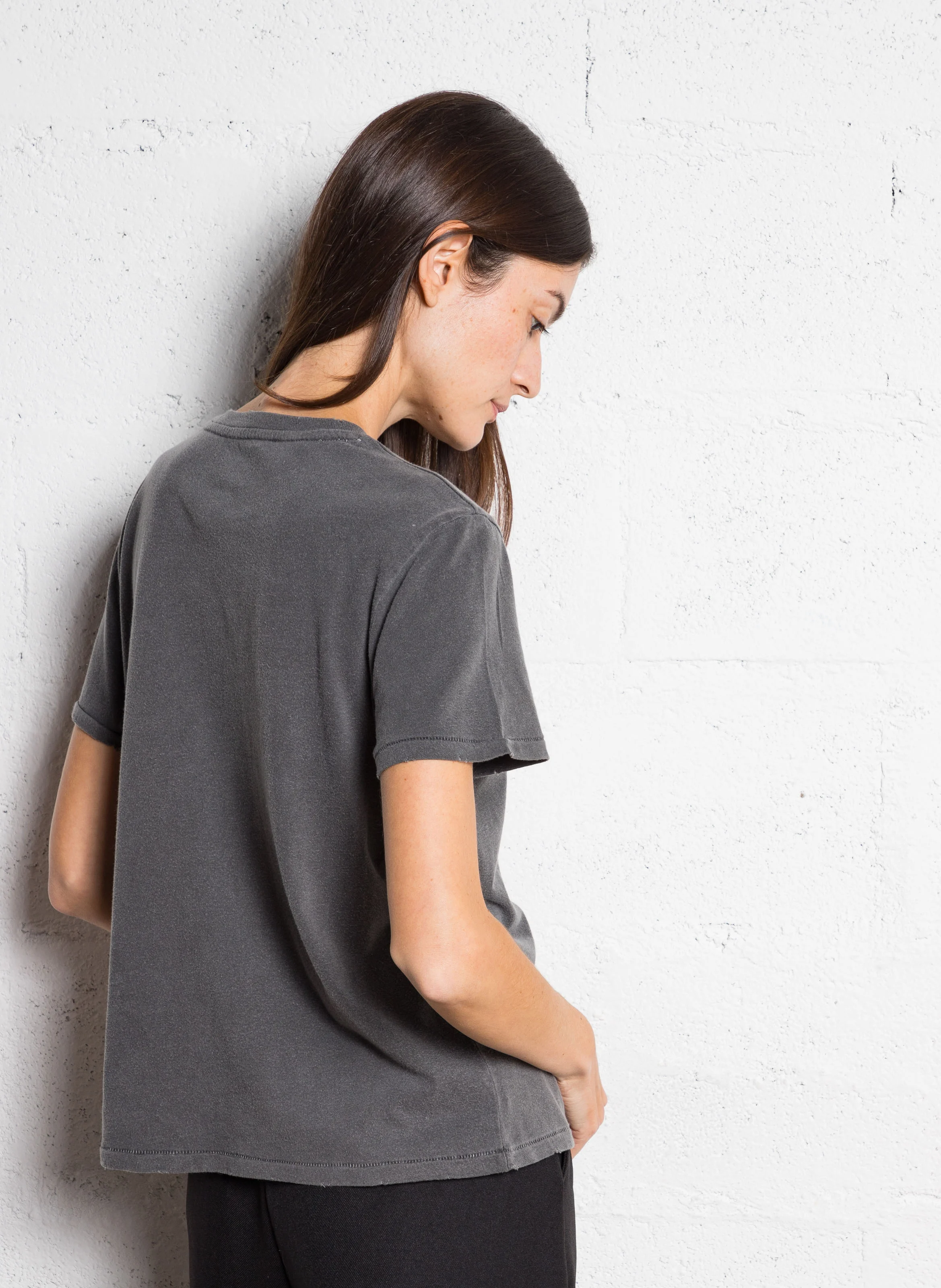 STARLIGHT MOONFALL - Tee-shirt droit col rond sérigraphié en coton | Gris
