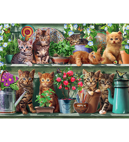 Ravensburger Puslespil - 500 Brikker - Cats On The Shelf